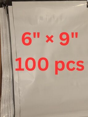 White Poly Mailer Bags 6" x 9" - 100 Pack
